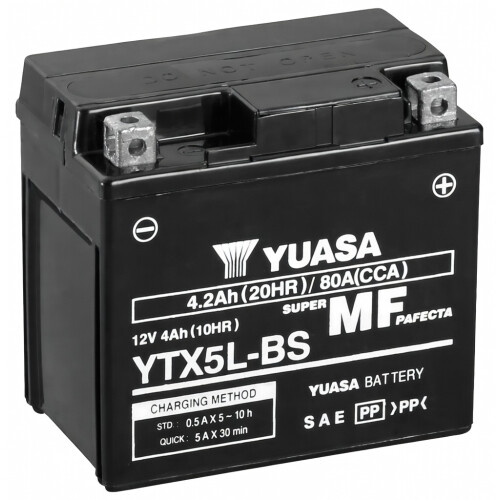 Yuasa YTX5L-BS 12V 4AH MF Motorcycle Battery