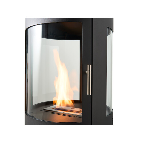 OKO S7 Bio Ethanol Panoramic Stove Charcoal Grey 2
