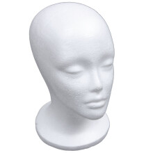 Female Foam Mannequin Model Hat Wig Display Stand Rack white