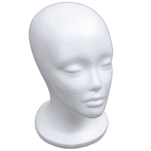 Female Foam Mannequin  Model Hat Wig Display Stand Rack white