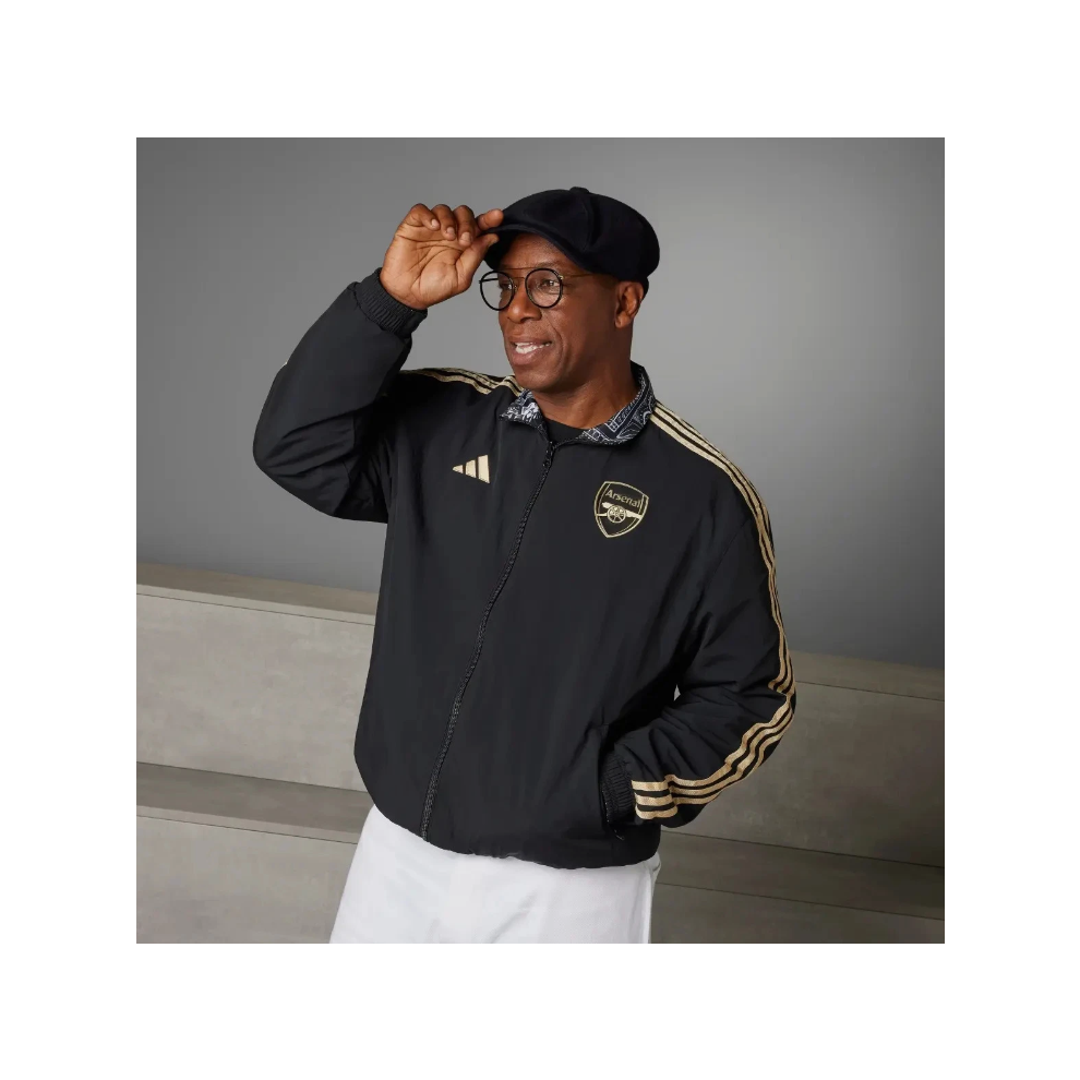 Adidas Arsenal X Ian Wright Mens Reversible Anthem Jacket Small
