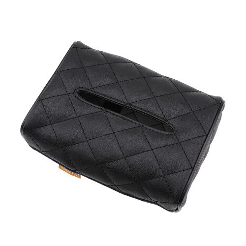 Car Tissue Holder 17.5x12x8.5 cm Black, Large 2