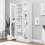 VidaXL vidaXL Vitrine Cabinet White Engineered Wood Book Storage Bookcase Sideboard 3