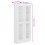 VidaXL vidaXL Vitrine Cabinet White Engineered Wood Book Storage Bookcase Sideboard 4