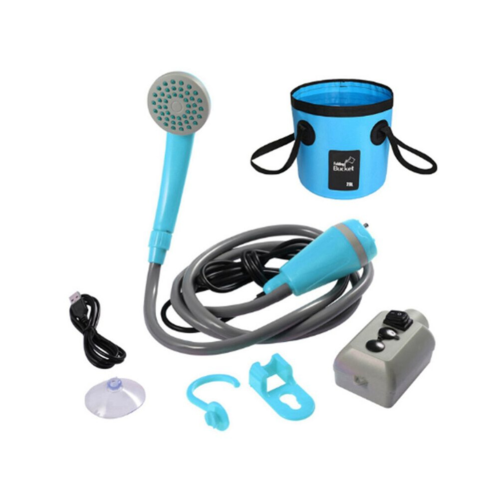Portable Camping Shower Outdoor Camping Shower Pump Rechargeable Shower Outdoor Camping Equipment & Gray 6031065874699