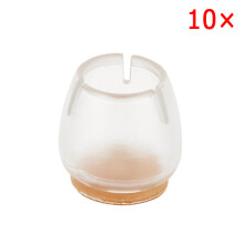 (#14) 10pcs Silicone Rectangle Square Round Chair Leg Caps Feet Pads Furniture Table Covers Wood Floor Protectors