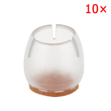 (#6) 10pcs Silicone Rectangle Square Round Chair Leg Caps Feet Pads Furniture Table Covers Wood Floor Protectors