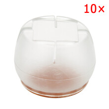 (#1) 10pcs Silicone Rectangle Square Round Chair Leg Caps Feet Pads Furniture Table Covers Wood Floor Protectors