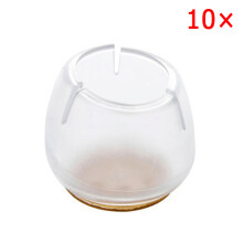 (#3) 10pcs Silicone Rectangle Square Round Chair Leg Caps Feet Pads Furniture Table Covers Wood Floor Protectors