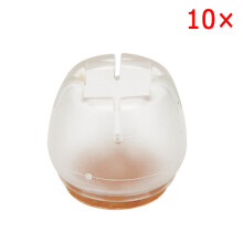 (#5) 10pcs Silicone Rectangle Square Round Chair Leg Caps Feet Pads Furniture Table Covers Wood Floor Protectors