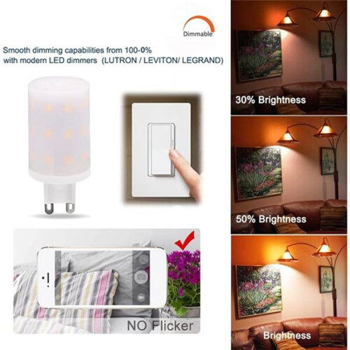 Tuya WiFi G9 Dimmable  Light G9 6W LED Lamp Bulb Halogen Light Voice Control  LED Bulbs 2PCS EU Plug 2