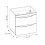 Bathroom Vanity Unit 600mm Wall Drawer Cabinet White Gloss Oak Arub 4