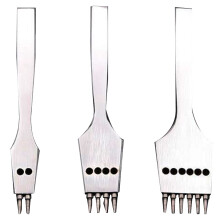 3Pcs 4mm Leather Round Hole Leather Puncher Detachable Seam Punching Chisel Tool/Set