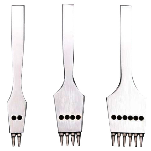3Pcs 4mm Leather  Round Hole Leather Puncher Detachable Seam Punching Chisel Tool/Set