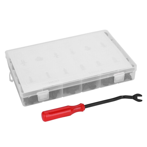 240Pcs Assorted Car Clips Set 12 Sizes with Screwdriver, Durable Plastic 1