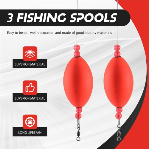3Pack Fishing Bobbers Popping Cork Float para Redfish Truta Salpicada de Ovelha Solha de áGua Doce e Salgada 2