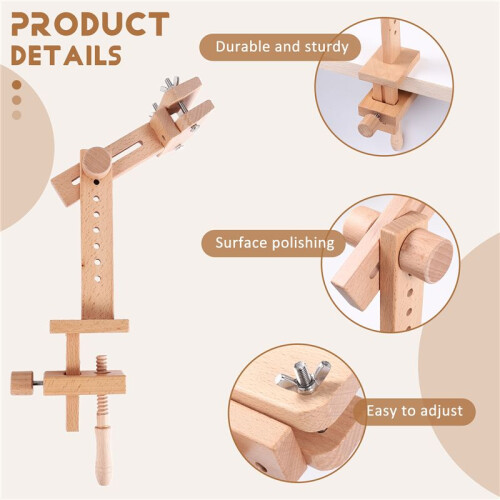 Embroidery Hoop Holder Desktop Stand with Table Clamp for Handwork Sewing 2
