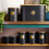 Cooks Professional Cooks Professional 5 Piece Kitchen Storage Set with Bamboo Lids | Black / Gold 2