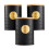 Cooks Professional Cooks Professional 5 Piece Kitchen Storage Set with Bamboo Lids | Black / Gold 5