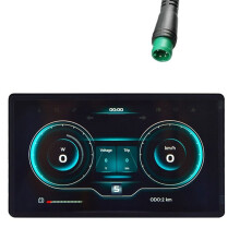 Compteur de Vélo H8 24 V 36 V 48 V 60 V, Compteur Kilométrique à LED, Compteur de Vitesse, Accessoires pour Vélo Électrique, Étanche, 5 Broches