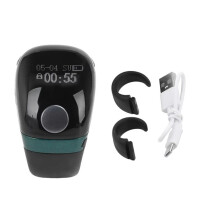 LCD Elektronisk Digital Tally Counter Ring Point Rad Finger Counter Type-C Laddningsring Hållare Counter
