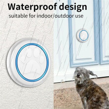 Huisdierbel voor Hond en Kat Om Naar Buiten Te Gaan, Waterdicht, met Aanraakknop, voor Zindelijkheidstraining, Sensor, Beweging, EU-Stekker, Zwart