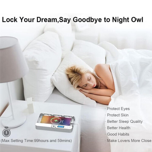 Portable  Auto Phone Timer Lock Box for  and Android Phones, Self-Control Timer Locker to Help Kids,Students 2