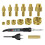 Threaded Inserts Soldering Tips Set,80W LED Temperature Adjustable Soldering Iron with 130 Pieces Thread Inserts Eu Plug 1