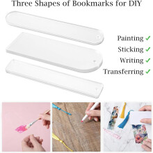 Blank Acrylic Bookmarks, 30 PCS Clear Acrylic Bookmarks with 30 PCS Tassels for DIY Crafts, Hanging Tag, Gift Tags