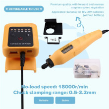 Kit de Moedor Elétrico de 80 W com Velocidade Sem Carga de Até 18.000 Rpm, Moedor Elétrico Recarregável DIY para Bateria para de 18 V-21 V