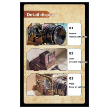 503CW Camera 3D Metalen Puzzel Kleurensimulatie Camera Handgemaakte DIY Assemblage Model Kits Volwassene Legpuzzel Speelgoed Cadeaus