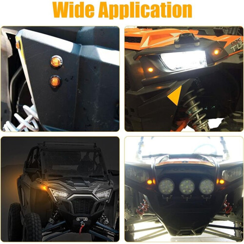 Kit de Seta Universal para UTV com Pisca-Pisca LED Âmbar Amplo para , , para , , Carrinho de Golfe, Arctic Cat
