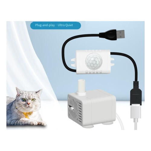 USB Pet  Cat Water Dispenser Flow Filter Induction Automatic Circulation Water Dispenser Submersible Pump 1