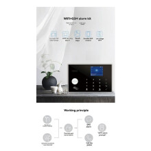 Tuya G30 Burglar Alarms for Home Security Protection with Temperature and Humidity Display WIFI GSM Alarms System EU