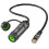 IP68 Waterproof M20 RJ45 Shielded CAT6A Female Panel Mount Socket Network Ethernet Adapter Extension Cable with Cable 1