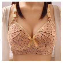 (Apricot, 6XL) Wire-Free Push Up Bras Women Small-Plus Size