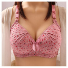 (Pale Mauve, 4XL) Wire-Free Push Up Bras Women Small-Plus Size