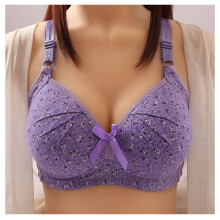 (Lotus Violet, 6XL) Wire-Free Push Up Bras Women Small-Plus Size
