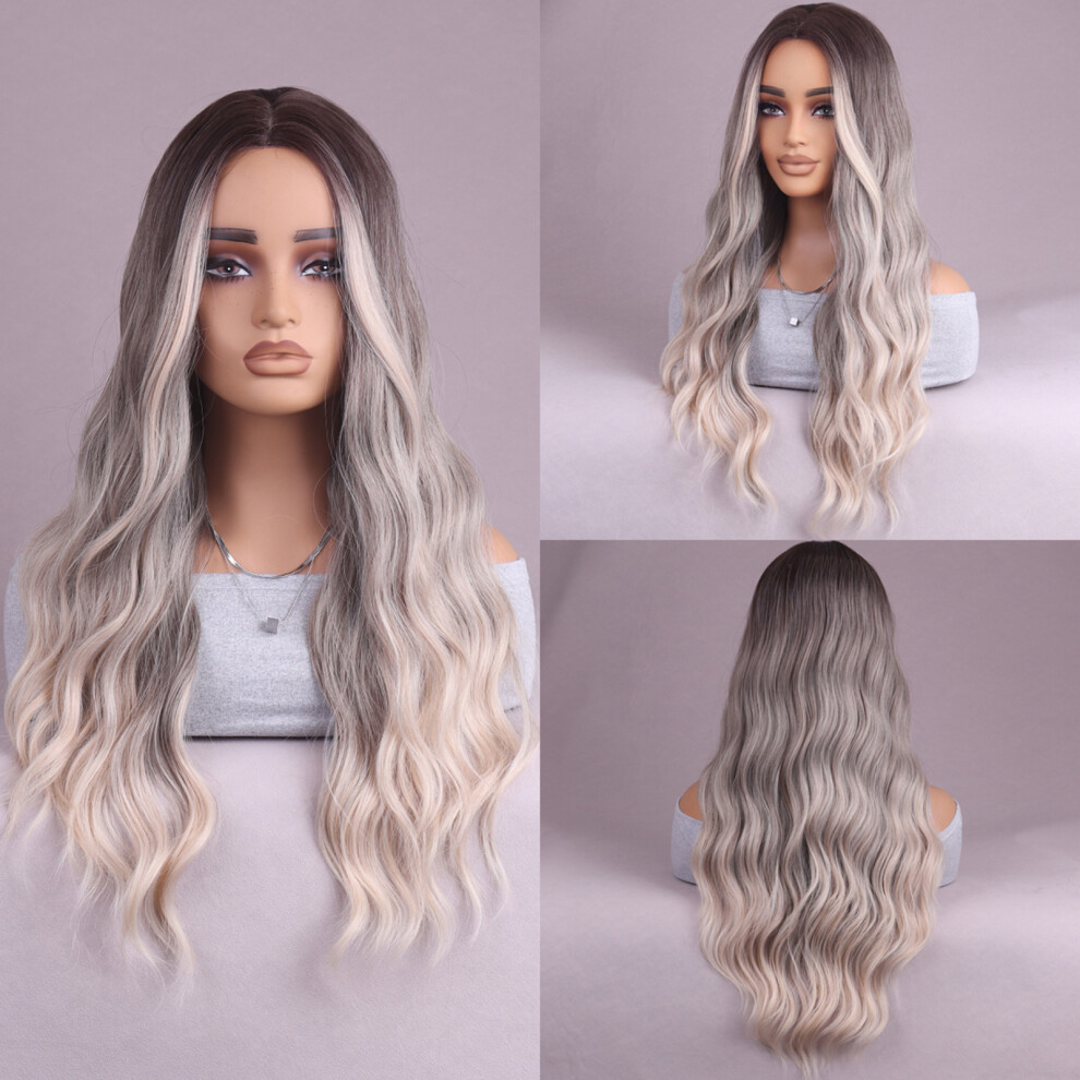 Bright-Home Women Middle Parted Full Wigs Natural Looking Breathable Wigs For Theme Parties Weddings Dating Party