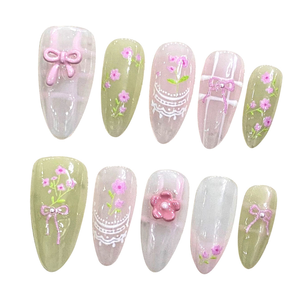 Phui-Pet-Supplies (Xs) Floral Fake Nails - Comfortable Stage Wear