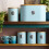 Cooks Professional Cooks Professional 5 Piece Kitchen Storage Set with Bamboo Lids | Blue / Silver 2