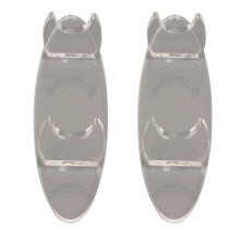 2er Set Acryl-Stift- & Make-up-Pinselhalter Klarer Desktop-Halter für Zuhause & Büron