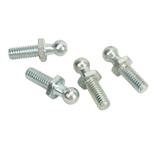 4Pcs 10mm Ball Studs, 5/16-18 Thread, 0.5in Metal