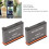 2pcs 1800mAh Lithium Battery for Insta 360 X3 Camera Replacement 4