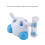 Kids Bathroom Accessory Blue Toothbrush Holder 3-Min Countdown Timer Durable 6