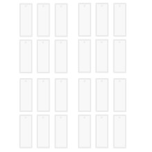 24 Pcs/Set 3.7 Inch Rectangle Silicone Bookmark Mold DIY Bookmark Mould Making Epoxy Resin Jewelry Transparent Mold