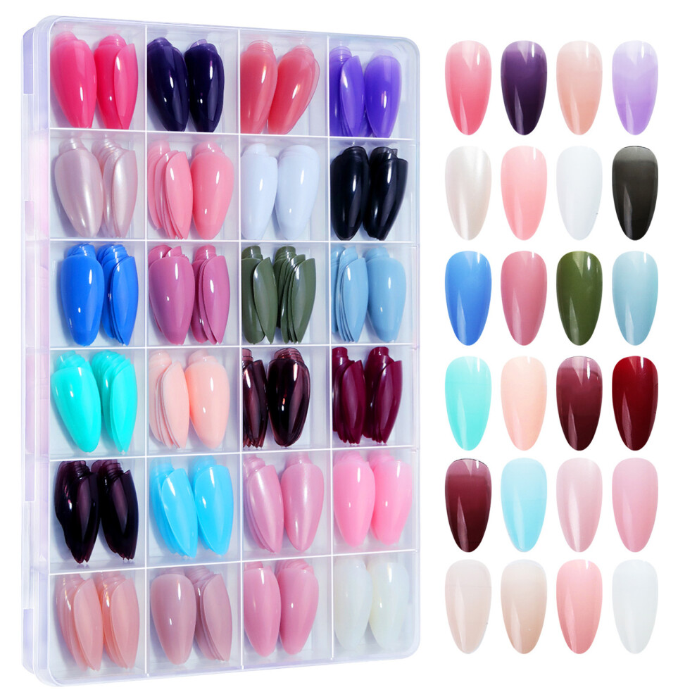 Dcph-Clothing (01) Eco-Friendly Solid Color Fake Nails For Diy