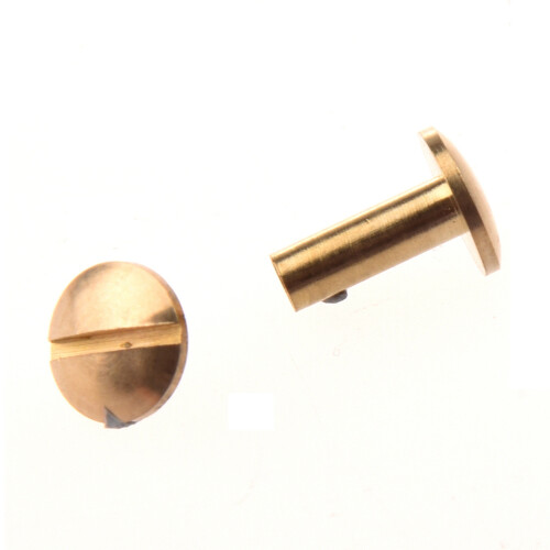 20X Arc Solid Brass Button Stud Screw Nail Screw Back Leather Rivet Belt 12mm 2
