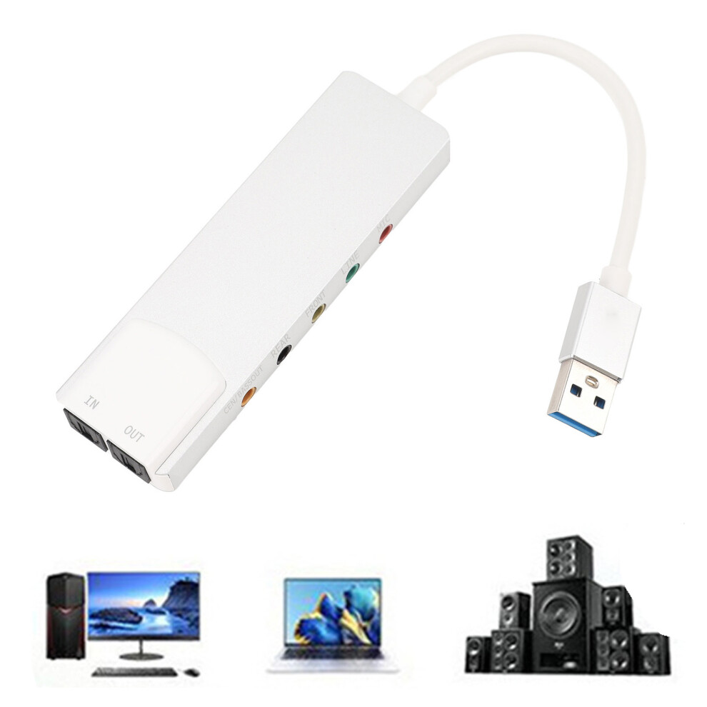 External Usb Sound Card 5.1/7.1 Channel, Aluminum Alloy, Plug & Play 3571388551257