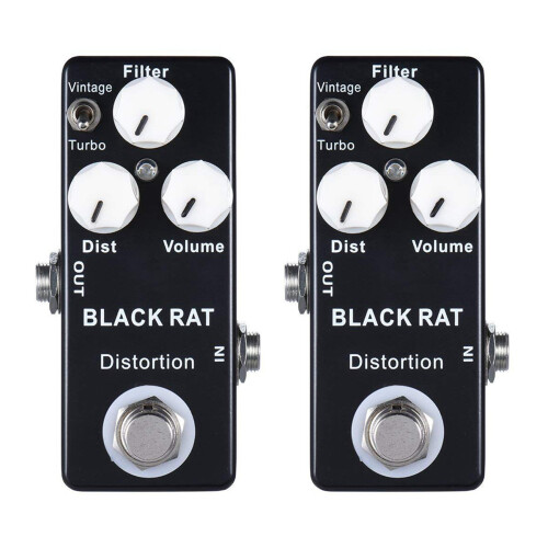 Mosky 2X Black RAT Distortion  Guitar Effect Pedal 1